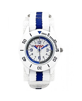 Montre enfants éducative NASA BNA20007-005 - Bracelet Nylon blanc et bleu BNA20007-005 Nasa Kids 59,00 €