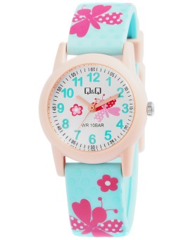 Q&Q Kinderuhr - rosa blaues Silikonarmband, 10 bar Wasserdichtigkeit VR99J015Y Q&Q 34,00 €