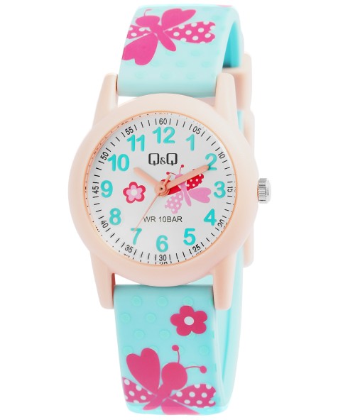 Montre pour enfants Q&Q - bracelet en silicone bleu rose, étanche à 10 bars VR99J015Y Q&Q 34,00 €