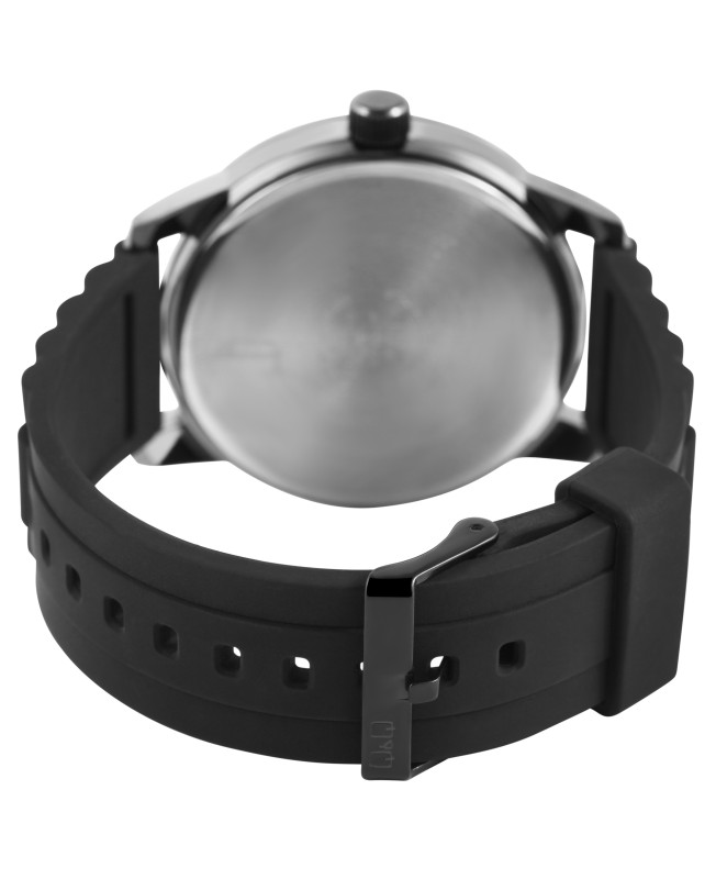 Montre homme Q Q avec bracelet en silicone noir tanche jusqu