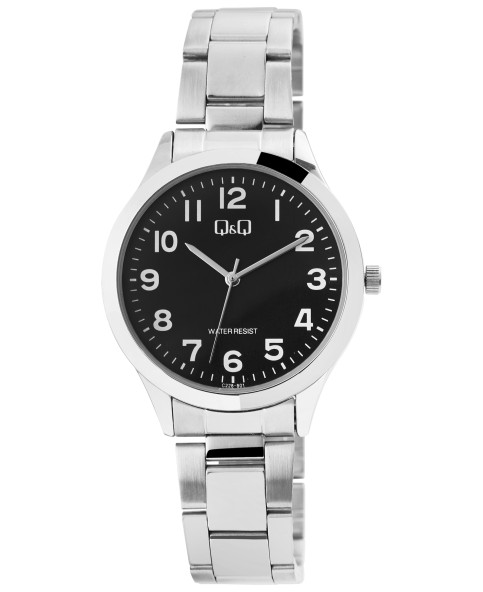 Q&Q Herren-Quarzuhr von Citizen mit silbernen arabischen Ziffern Schwarz, Silber C228-802Y Q&Q 29,95 €