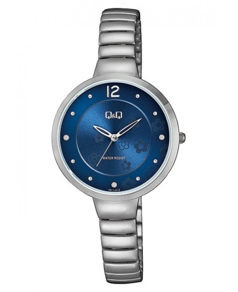 Q&Q ladies quartz watch by Citizen with metal bracelet, 3 bars, silver/blue F611J212Y Q&Q 32,90 €