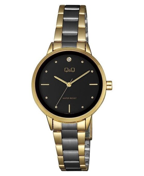 Montre femme Q&Q par Citizen avec bracelet en acier inoxydable bicolore, 3 bar, cadran noir QB97J412Y Q&Q 34,00 €