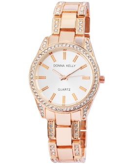 Damenuhr mit Donna Kelly Metallarmband, Farbe Roségold und Strass 1800111-002 Donna Kelly 29,90 €