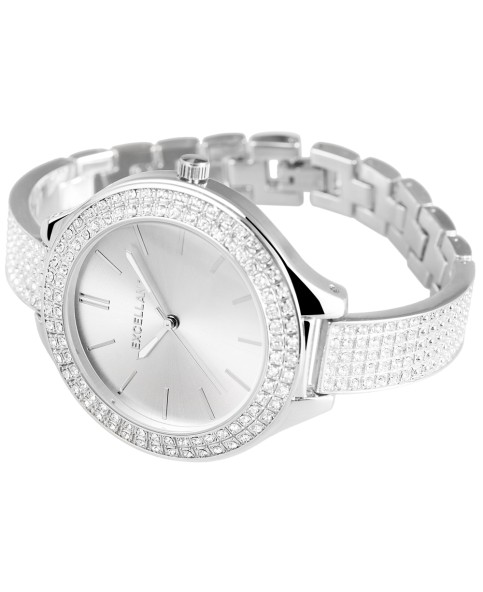 Montre femme Excellanc avec bracelet en métal et strass