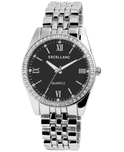 Montre femme Excellanc avec bracelet à maillons silver, chiffres Romain, Strass 1800150-003 Excellanc 36,00 €