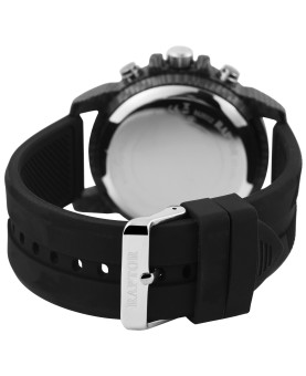 Raptor watch for men, analog and digital, with black rubber strap