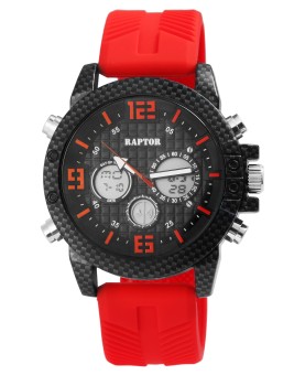 Montre RA20312-006 Raptor pour homme, analogique et numérique, avec bracelet en caoutchouc rouge RA20312-006 Raptor Watches 4...