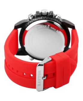 Montre RA20312-006 Raptor pour homme, analogique et numérique, avec bracelet en caoutchouc rouge