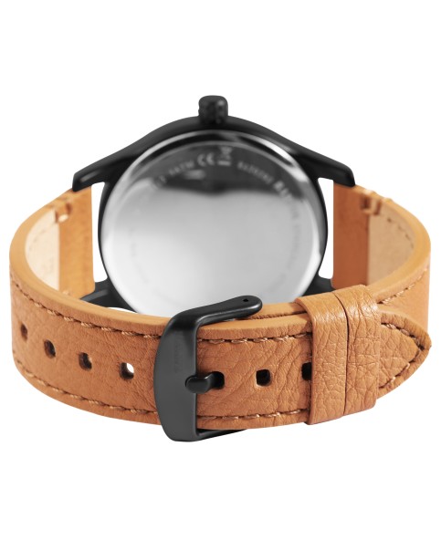 Raptor men's watch with tan genuine leather strap