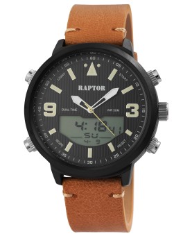 Reloj Raptor para hombre con correa de piel auténtica color canela, pantalla analógica/digital RA20311-001 Raptor Watches 59,...