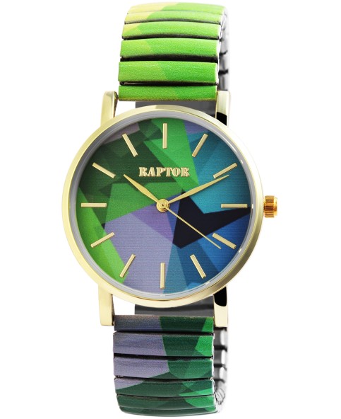 Montre Colorful Edition Raptor RA10205-003 pour femme, acier inoxydable, analogique à quartz, Motif imprimé coloré RA10205-00...