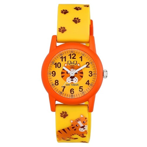 Montre pour enfants Q&Q avec bracelet en silicone, motifs tigre, 10 ATM V22A-016VY Q&Q 26,90 €