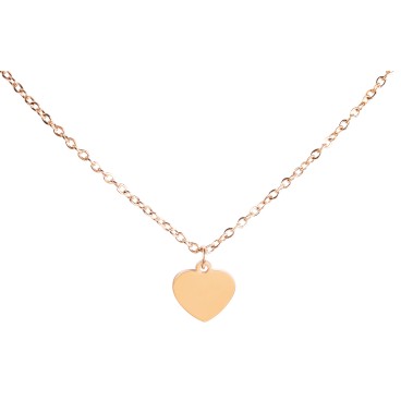 Ensemble chaîne avec pendentif en forme de cœur en acier inoxydable doré rose, 45+5 cm 5010349-003 Akzent 19,90 €