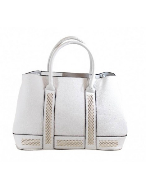 Leather effect handbag Tom&Eva - White