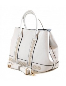 Leather effect handbag Tom&Eva - White