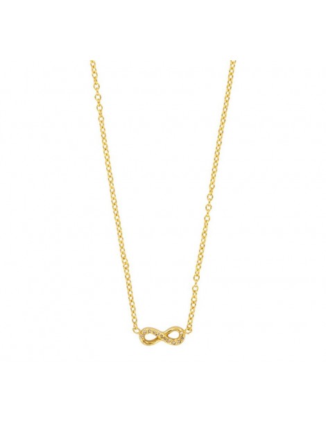 Necklace gold-plated infinity pattern and zirconium