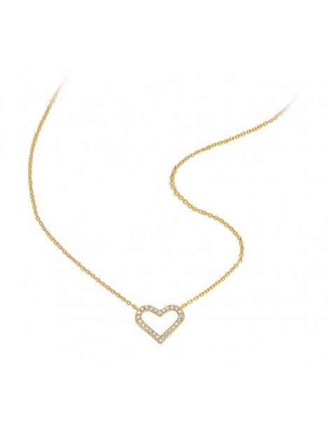 Heart necklace with white zirconium oxides in gold plated 327142 Laval 1878 59,90 €