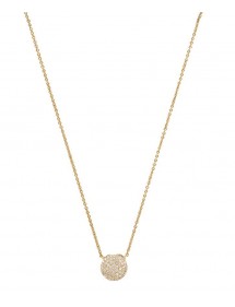 Gold plated necklace ball and zirconium oxides 327156 Laval 1878 69,90 €