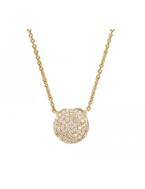 Gold plated necklace ball and zirconium oxides