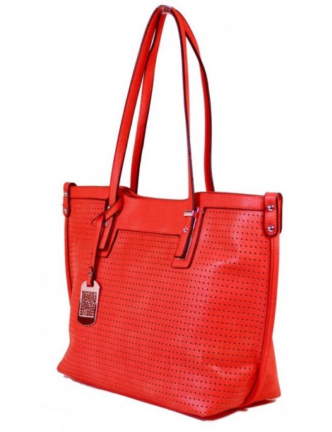 Cabas perforated area Tom & Eva - Watermelonred