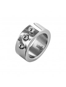 Bague acier ornée de 3 petites boules 3111269 One Man Show 19,90 €