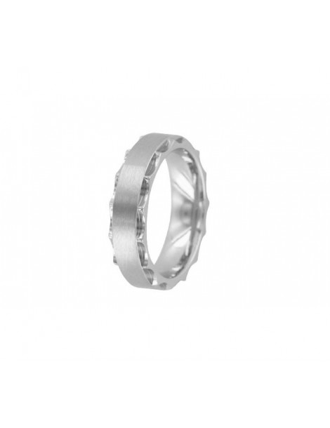 Stainless steel ring with chiseled sides 311421 One Man Show 24,90 €