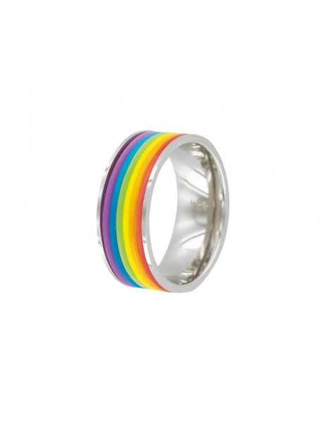 Bague en acier inoxydable arc en ciel 311422 One Man Show 18,90 €