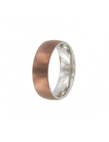 Bague lisse en acier couleur chocolat 311444 One Man Show 19,90 €