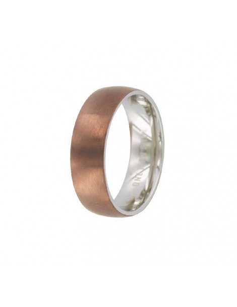 Bague lisse en acier couleur chocolat 311444 One Man Show 19,90 €