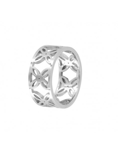 Bague ajourée motif fleur en acier 311471 One Man Show 24,00 €