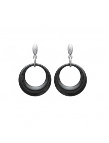 Boucles d'oreilles en acier et céramique noir 3131156 One Man Show 19,90 €