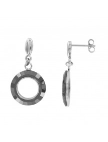 Boucles d'oreilles pendantes acier et céramique One Man Show 3131353 One Man Show 15,00 €