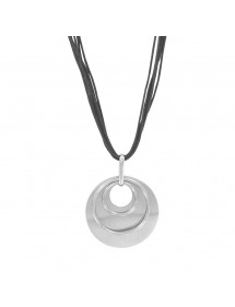 Collier One Man Show cordon coton noir et pendentif acier 45 cm 31710225 One Man Show 33,90 €