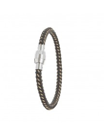 Pulsera equina cuero trenzado de acero con cierre de rosca magnetizado 31812306 One Man Show 29,90 €