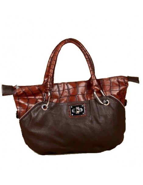 Déesse de Paris imitation leather handbag - Brown