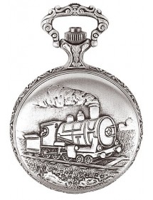 Montre de poche LAVAL en palladium avec couvercle motif locomotive 755168 Laval 1878 129,90 €