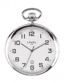 LAVAL pocket watch, chrome with Arabic numerals and minute display 755315 Laval 1878 99,90 €