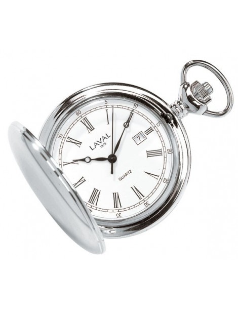 LAVAL pocket watch, chrome with lid and Roman numerals 755312 Laval 1878 119,00 €