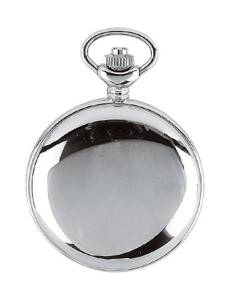 LAVAL pocket watch, chrome with lid and Roman numerals