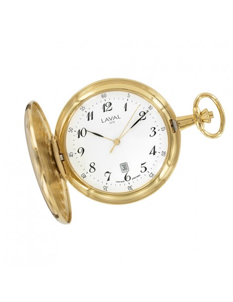 LAVAL Taschenuhr, beidseitig goldenes Messingmotiv mit Kette 755003 Laval 1878 169,00 €