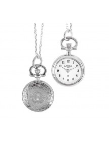 Montre pendentif motif fleur chiffres arabes et 2 aiguilles 750319 Laval 1878 109,00 €