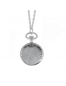 Montre pendentif doré avec couvercle et chiffres arabes 2 aiguilles