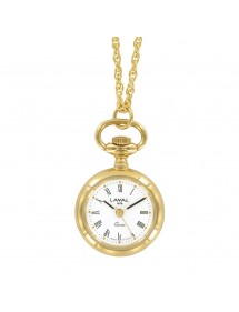 Montre pendentif médaillon pour femme chiffres romains 3 aiguilles