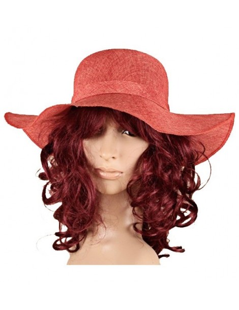 Chapeau rouge en polyester uni