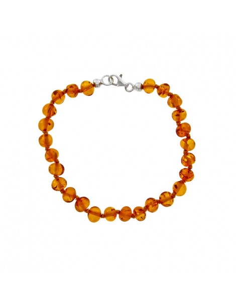Round amber beads bracelet with silver clasp 3180189 Nature d'Ambre 36,00 €