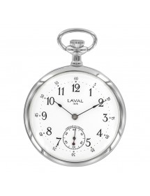 Laval 1878 pocket watch, dual display, 3 hands, silver 755256 Laval 1878 259,00 €