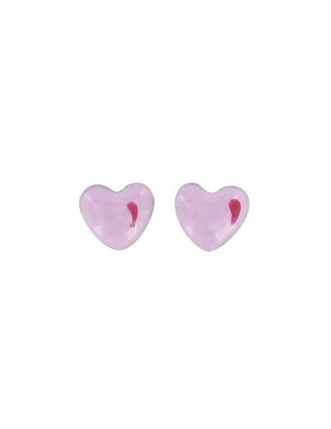 Earrings with blue heart in rhodium silver 313288 Suzette et Benjamin 24,00 €