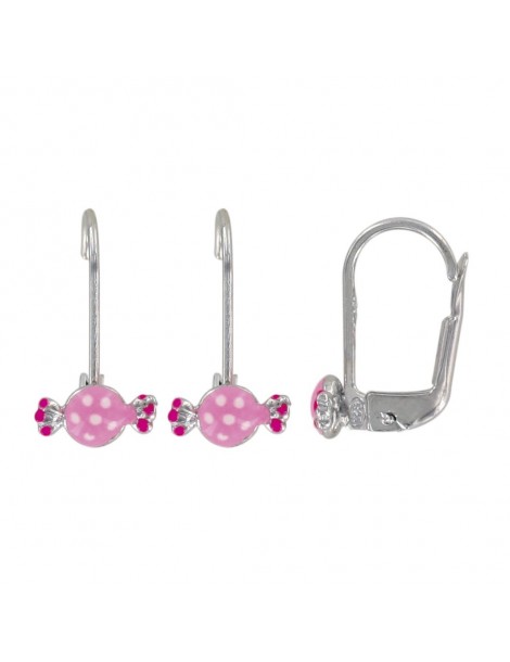 Earrings pink candy in rhodium silver 3131320 Suzette et Benjamin 39,90 €