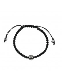 Schwarzes Shamballa-Armband mit Kristallkugel auf Makramee 888384 Laval 1878 9,90 €